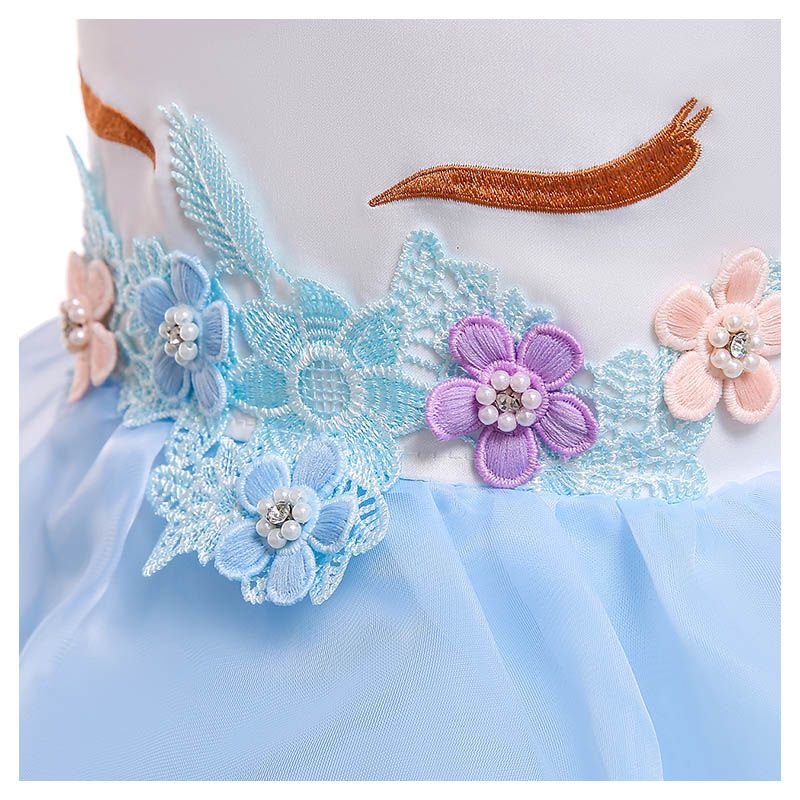 Super Cute - Unicorn Sleeveless Party Dress - Blue