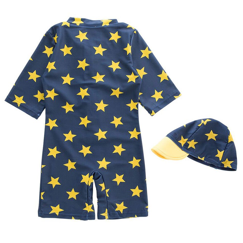 Super Cute - Midnight-Themed 1-pc Wetsuit + Swimcap