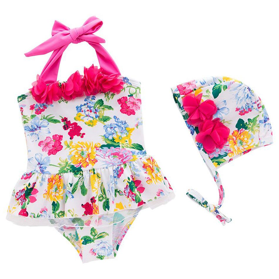 Sugar Rush - Multicolored 1pc Swimwear + Swimcap