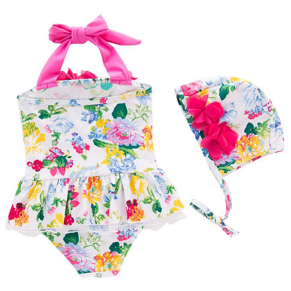 Sugar Rush - Multicolored 1pc Swimwear + Swimcap