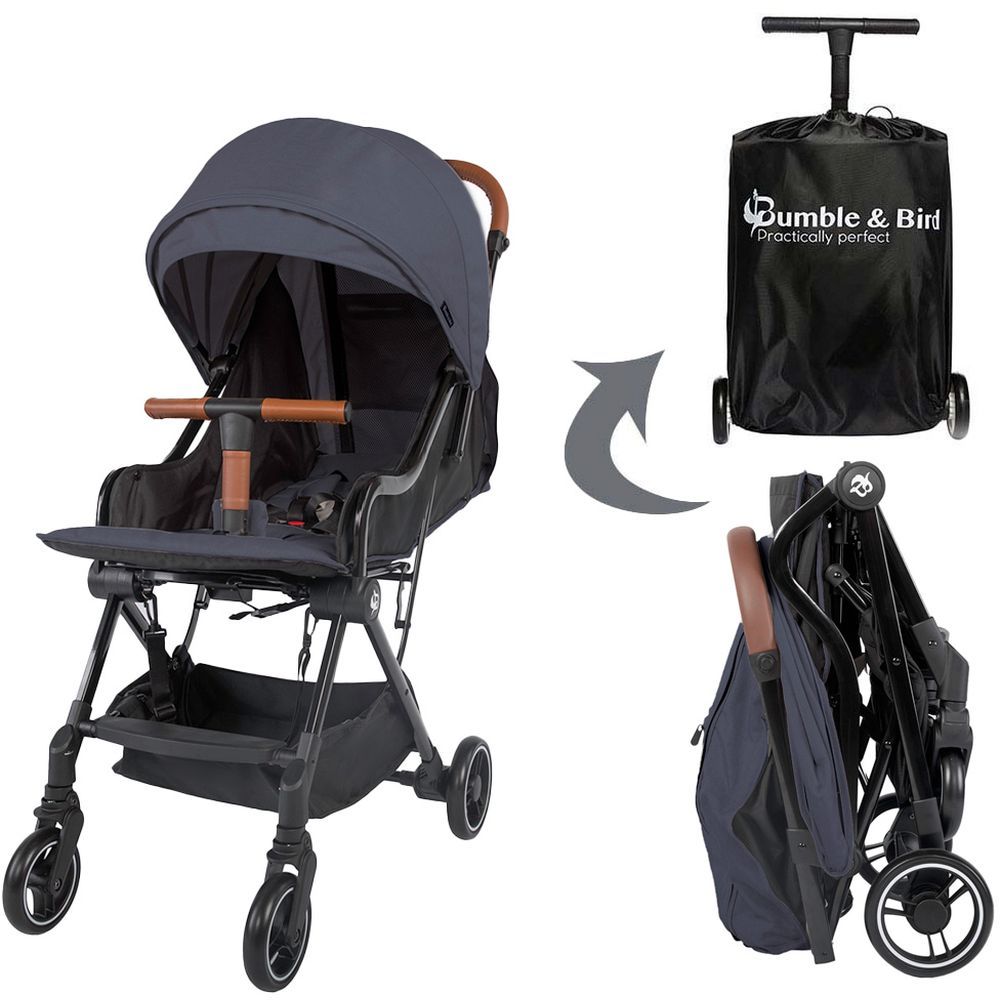 Bumble & Bird - Robin Lightweight Travel Stroller - Dark Grey