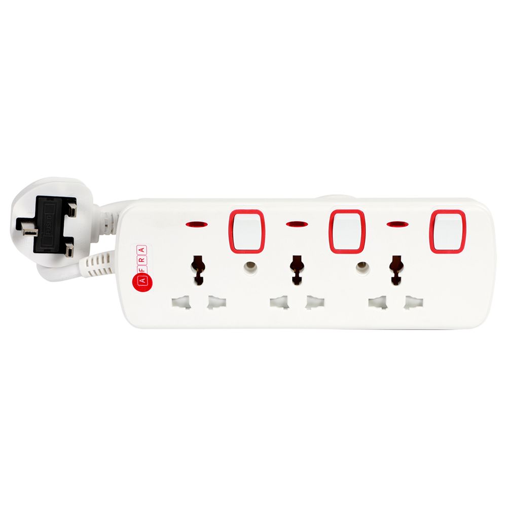 AFRA - Universal Extension Cord W/ 4 Socket & Cable 10 Meter