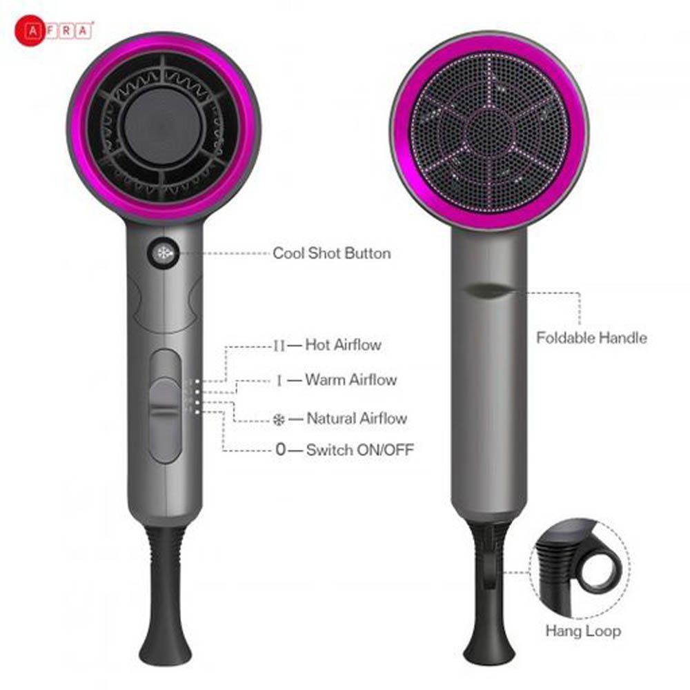 Afra - Japan Ionic Function Hair Dryer 1400W - Black