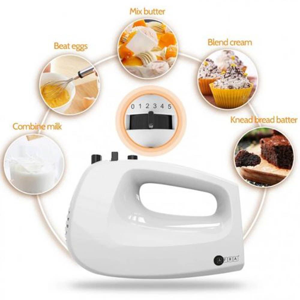 Afra - Japan Ejector Button With Safety Hand Mixer 250W - White