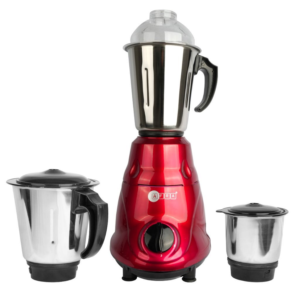 Afra - 3-in-1 Japan Heavy-Duty Mixer Grinder 2900ml 550W - Red