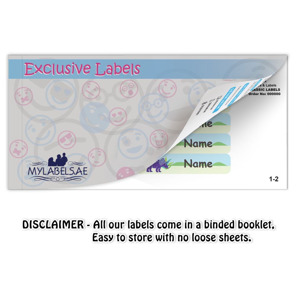 Mylabels - Personalized Iron On Labels - Space Daycare - Pack of 50