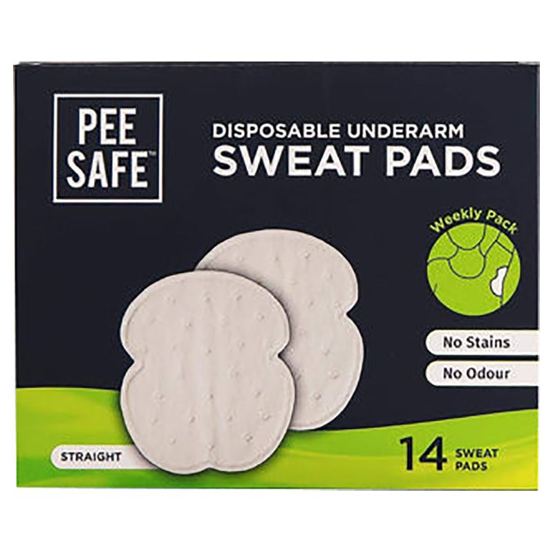 Pee Safe - Disposable Underarm Sweat Pads - Straight - 14pcs