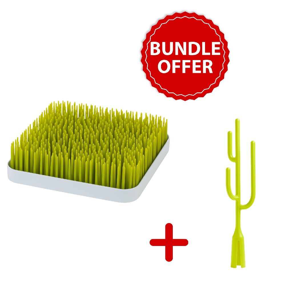 Boon Spring Green Grass Drying Rack with Poke Grass Accessory