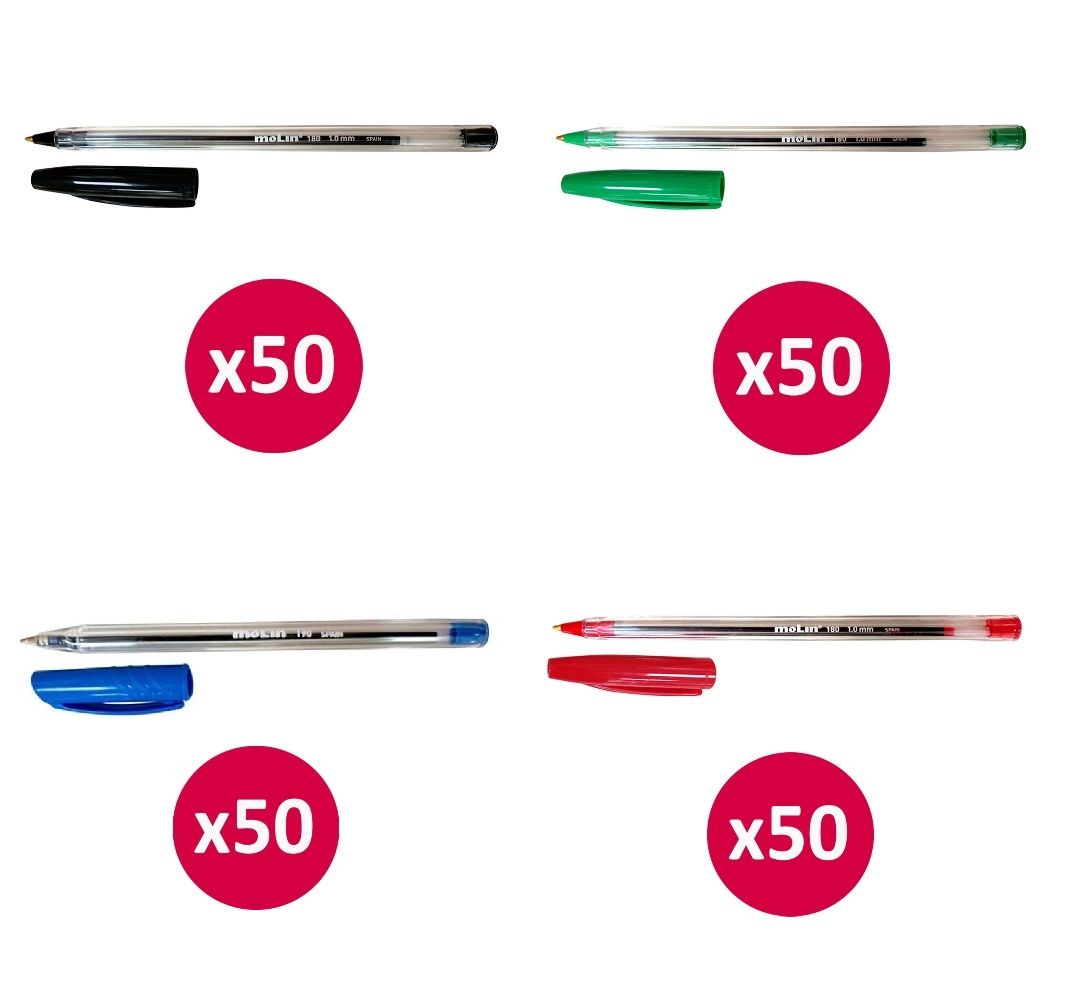 Molin - Clear Ball Point Pen Bundle Offer