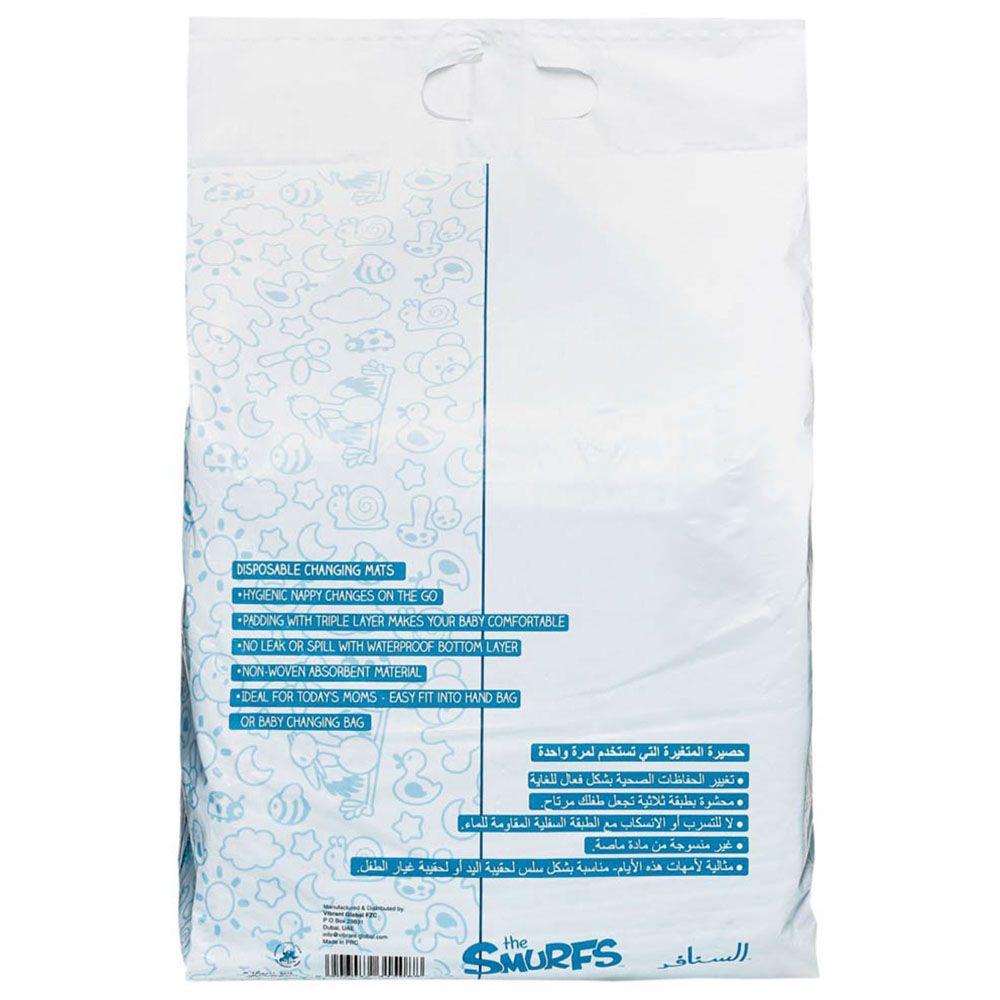 Smurf - Polybag of 30 Disposable Changing Mats, 60pcs. (Pack of 2)