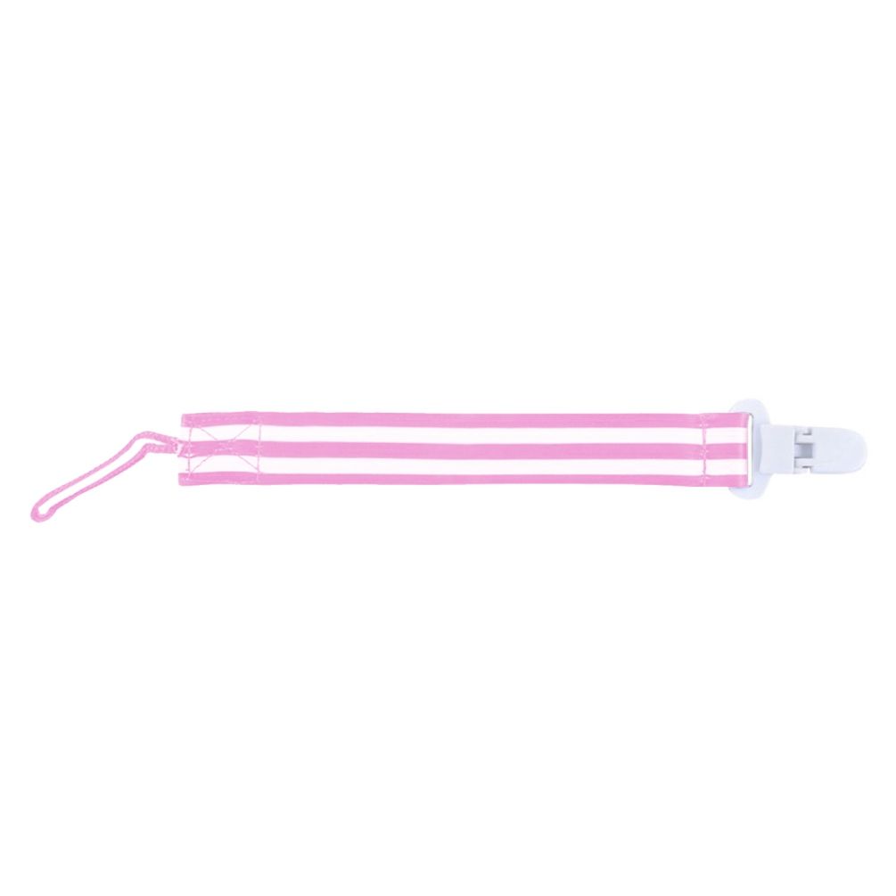 Pixie - Pacifier Holder Pink Stripe Print (Pack of 4)