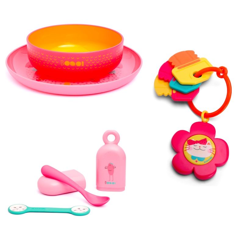 Suavinex - Baby Little Fox Meal Set with Free Fluor Silicone Spoon