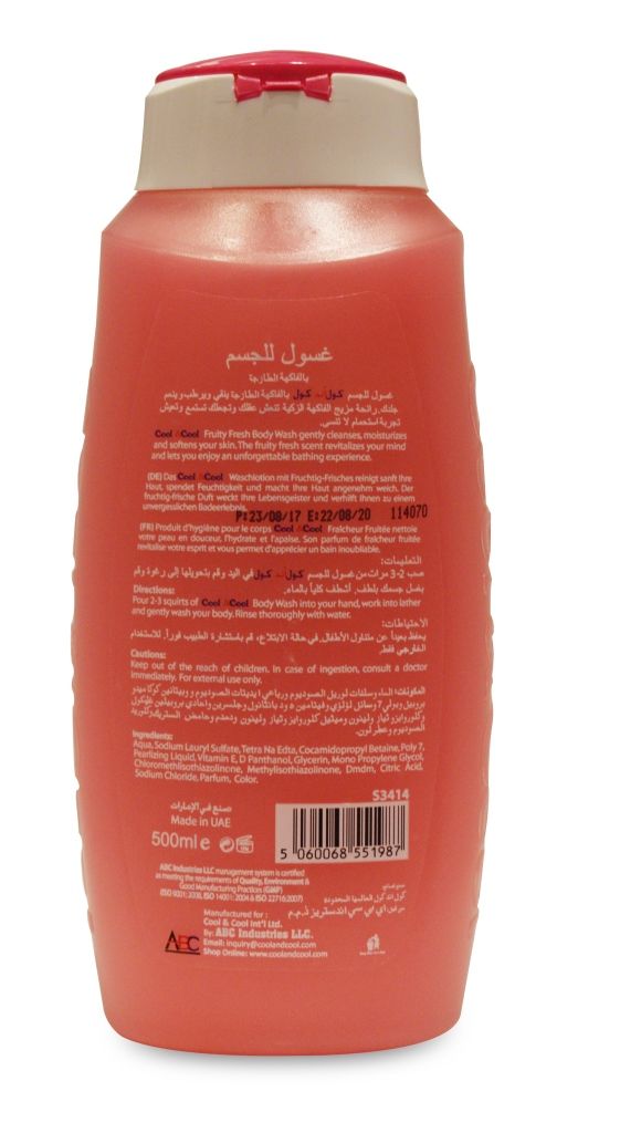 Cool & Cool Fruity Fresh Body Wash 500ml