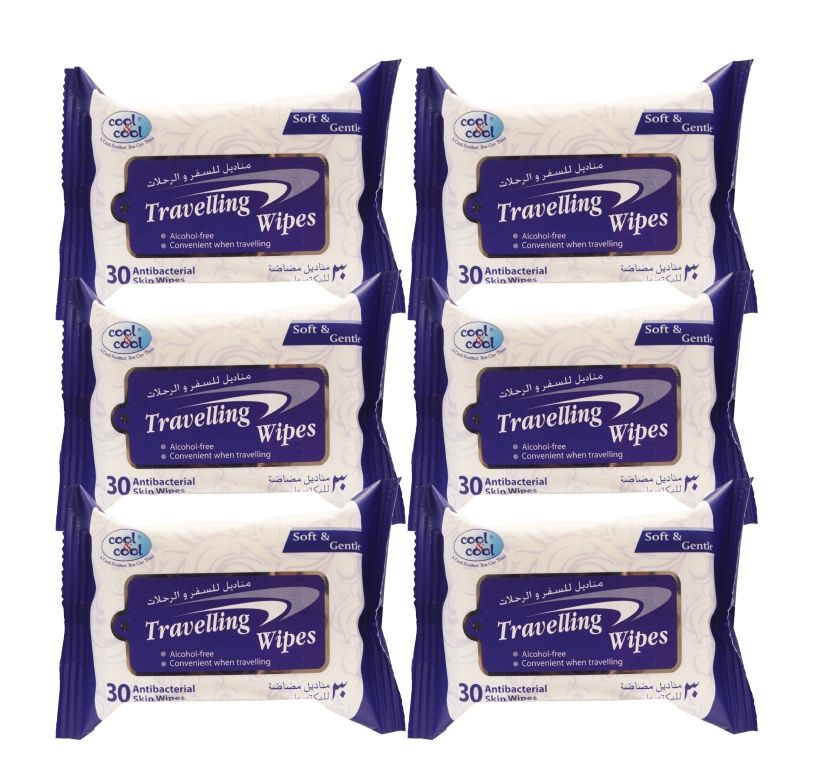 Cool & Cool Travelling Wipes 30's x6pcs. Special Offer