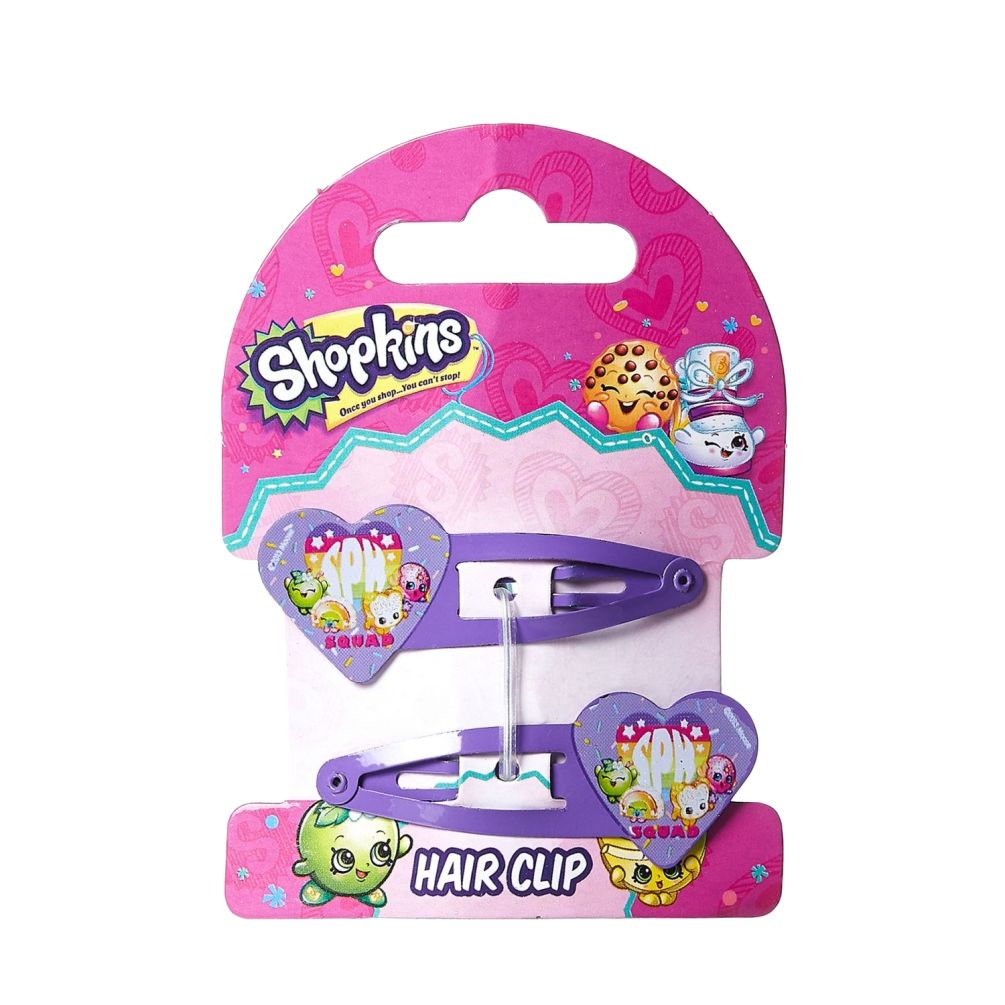 Shopkins - Hair Band White & Hair Clips Lavender Combo