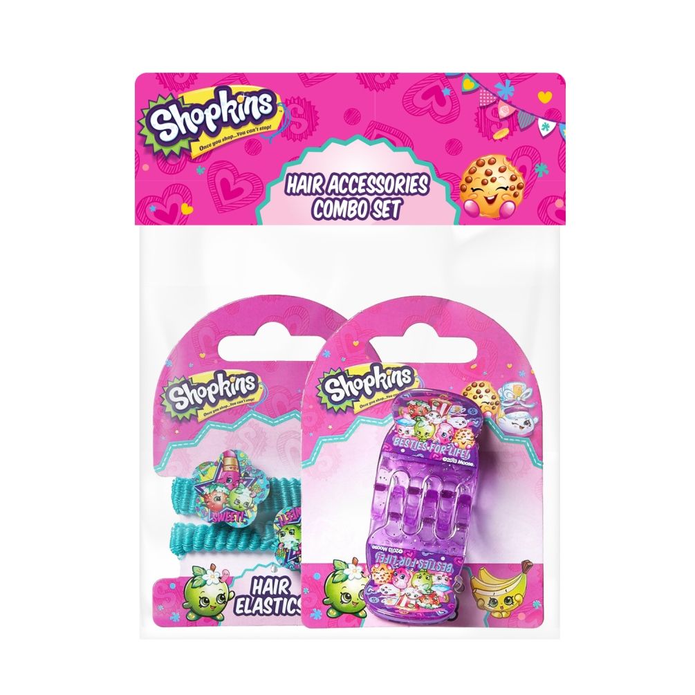 Shopkins - Hair Claws Lavender & Pony Band Green Combo