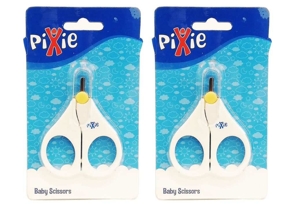 Pixie Baby Scissors, White (Pack of 2)