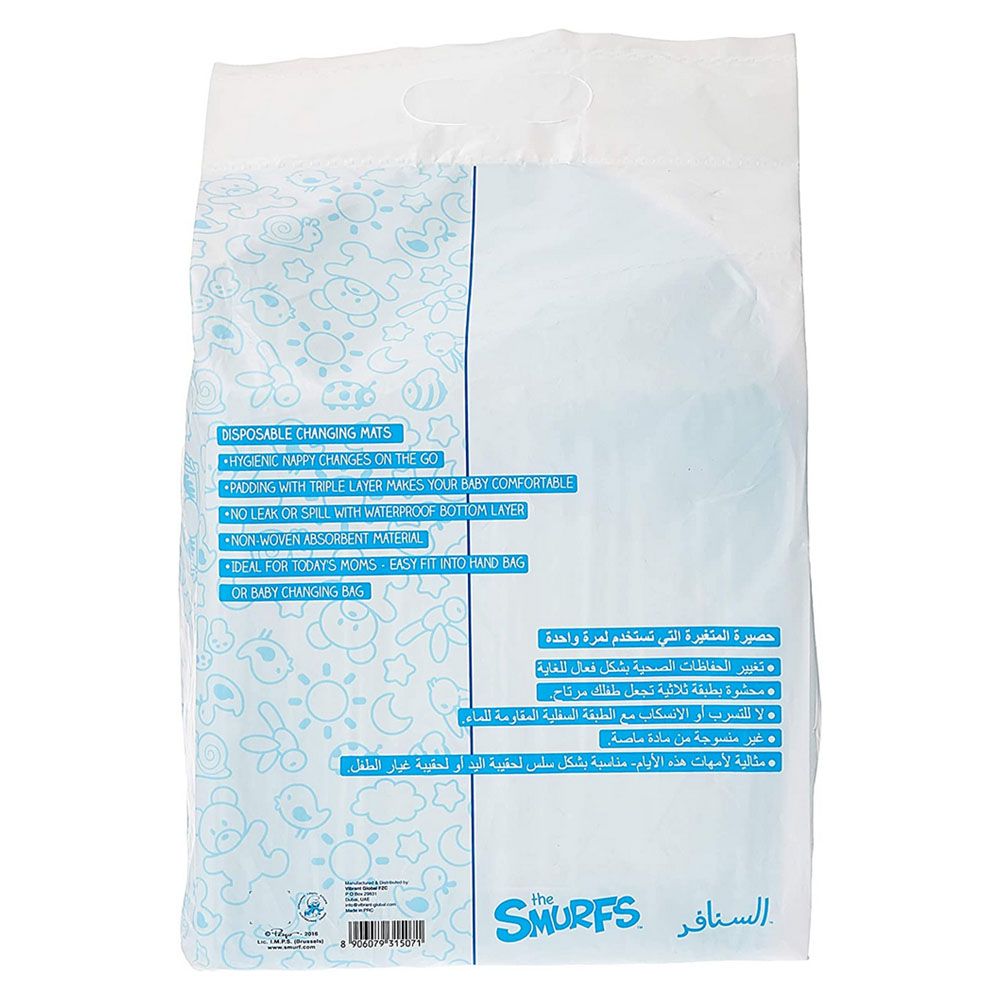 Smurf - Disposable Changing Mats, Polybag 20pcs. (Bundle of 2)