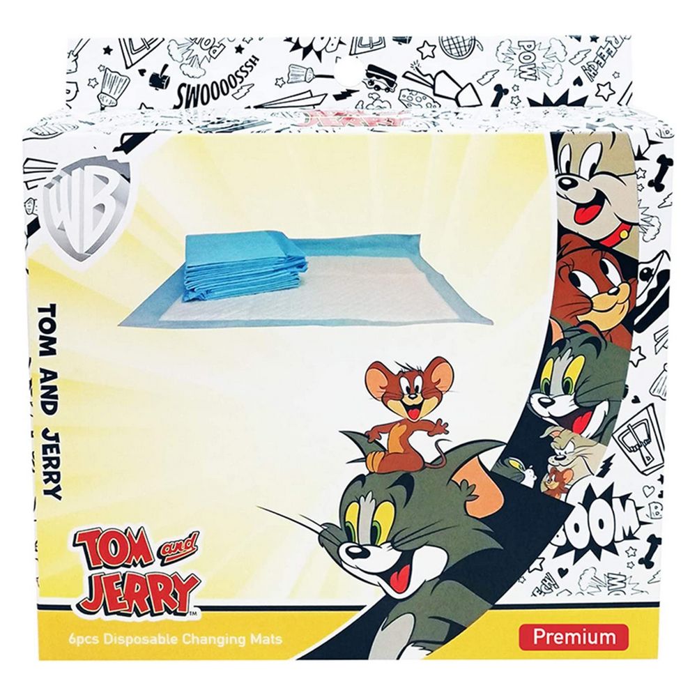 Tom & Jerry - Disposable Changing Mats Box of 6pcs. - Buy Get 1 Free