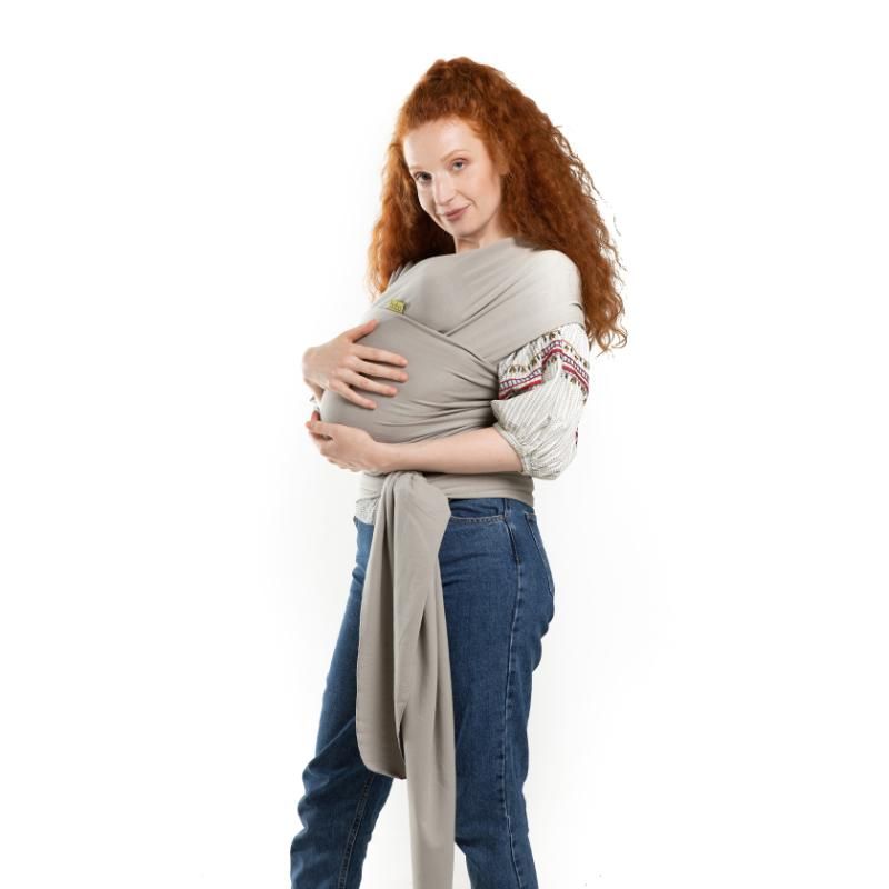 Boba Stretchable Wrap Sling Baby Carrier Serenity Light Grey