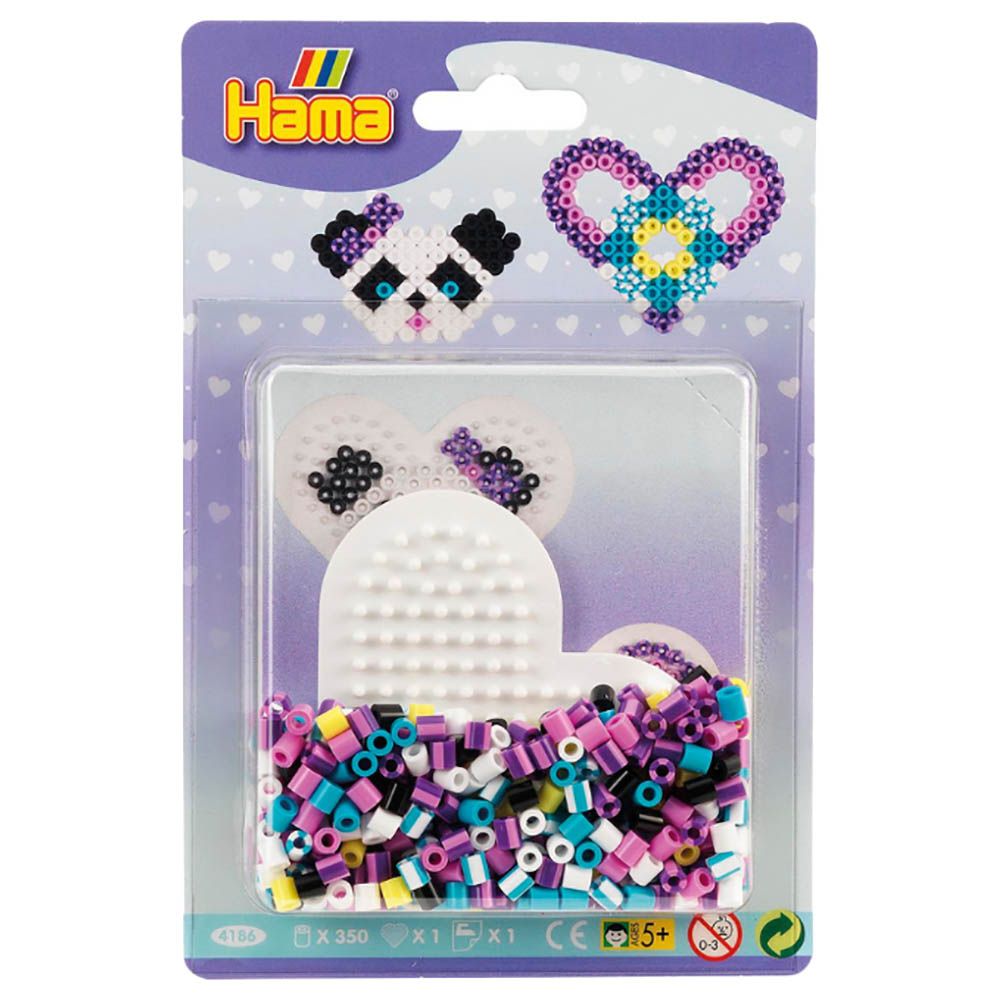 Hama - Midi Beads 350pcs - Panda, Heart 