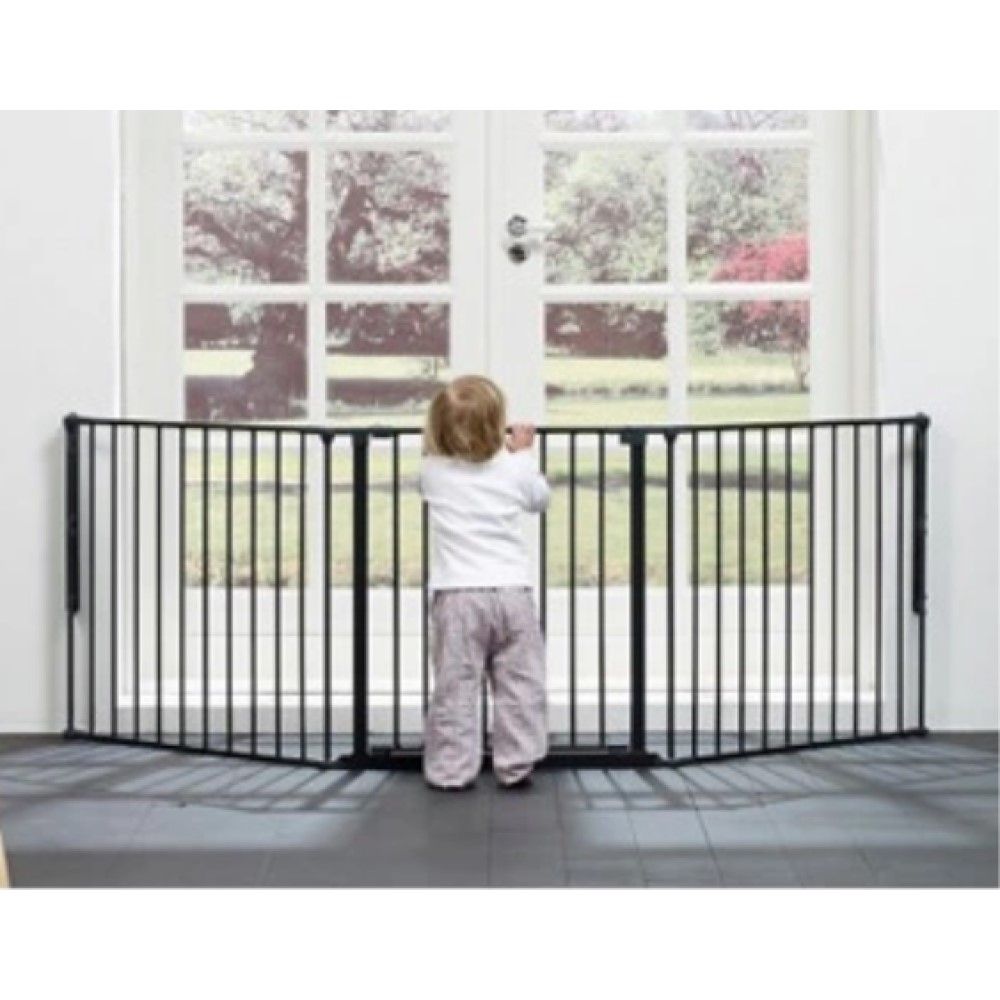 Baby Safe Convertible Playpen With Mat - Grey