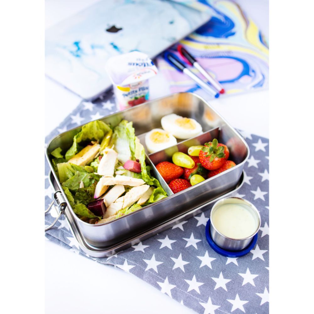 Bamboo Bark - Stainless Steel Lunch Box W/ 3 Compartments