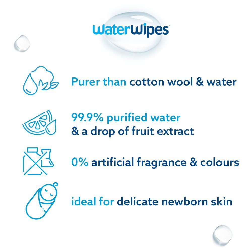 WaterWipes - Original Plastic Free Baby Wipes Pack of 18 - 1080pcs