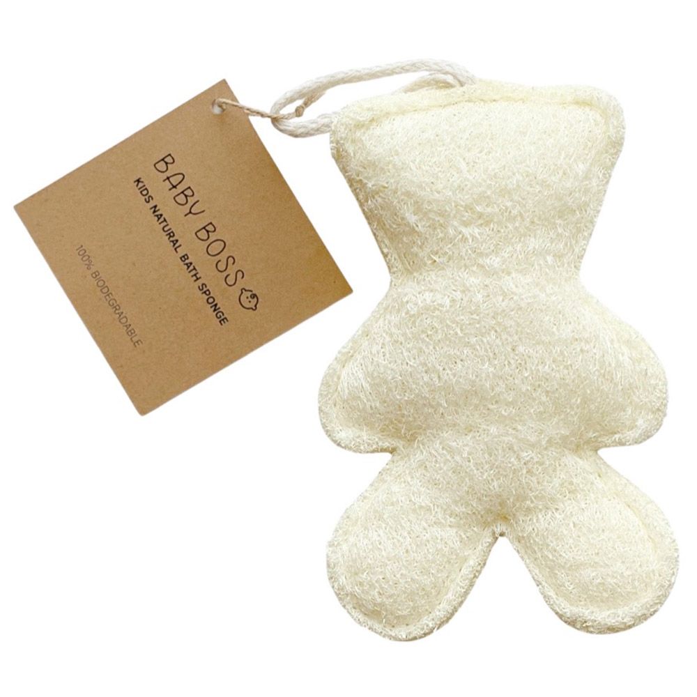 Baby Boss - Kids Loofah Bath Sponge - White