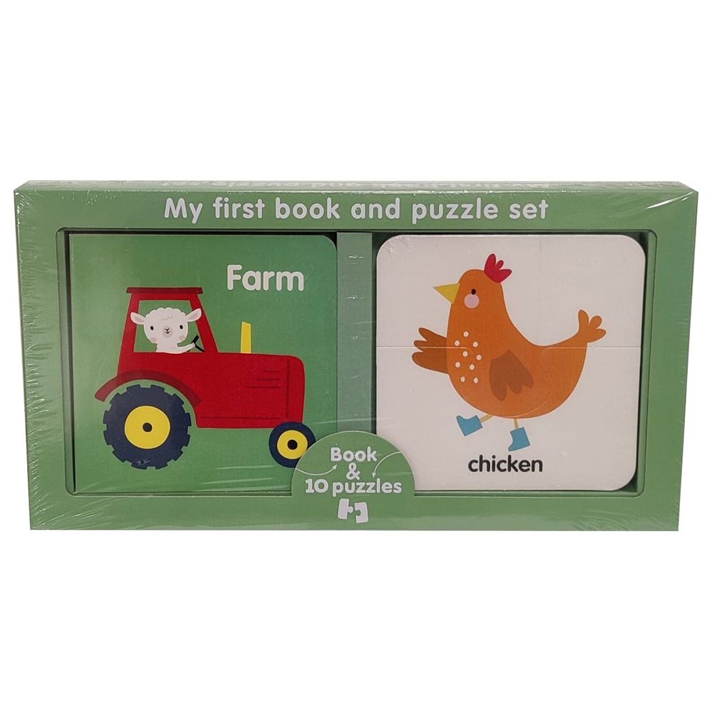 كتاب My First Book and Puzzle Set - Farm