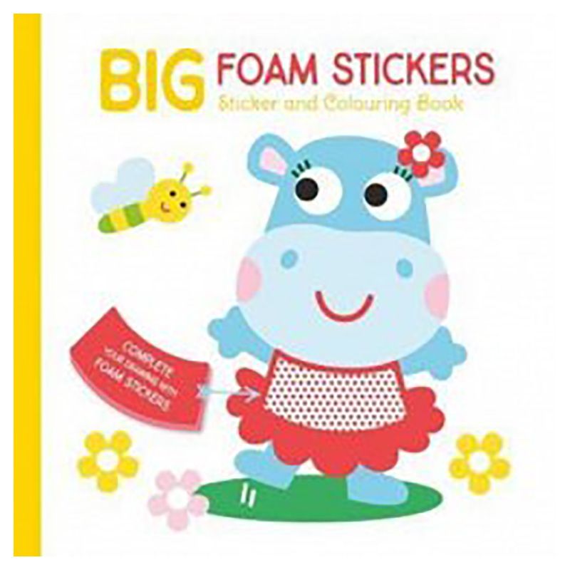 Big Foam Stickers - Sticker & Colouring Book - Cover Hippo