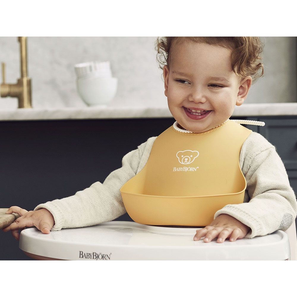 BABYBJORN - Baby Bib - Pack of 2 - Powder Yellow / Powder Blue