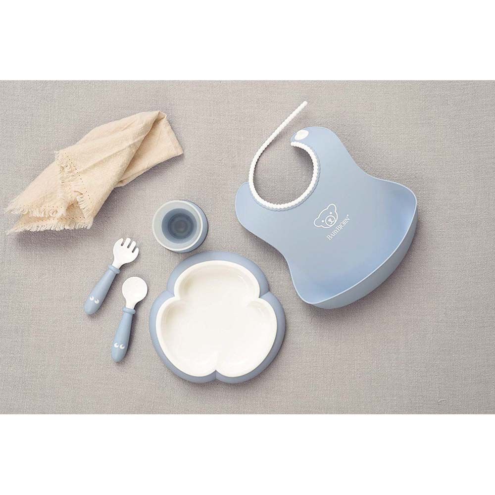 BABYBJORN - Baby Dinner Set - Powder Blue