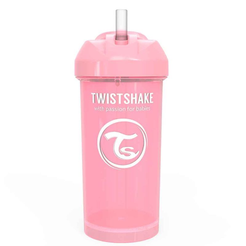 Twistshake - Straw Cup 360ml 6+m - Pastel Pink