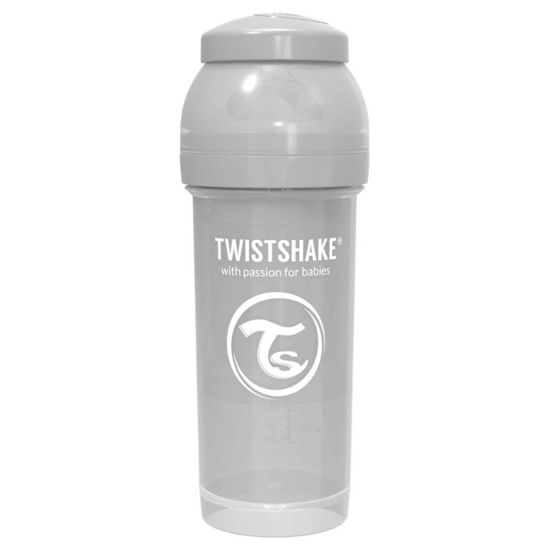 Twistshake - Anti-Colic Feeding Bottle 260ml - Pastel Grey