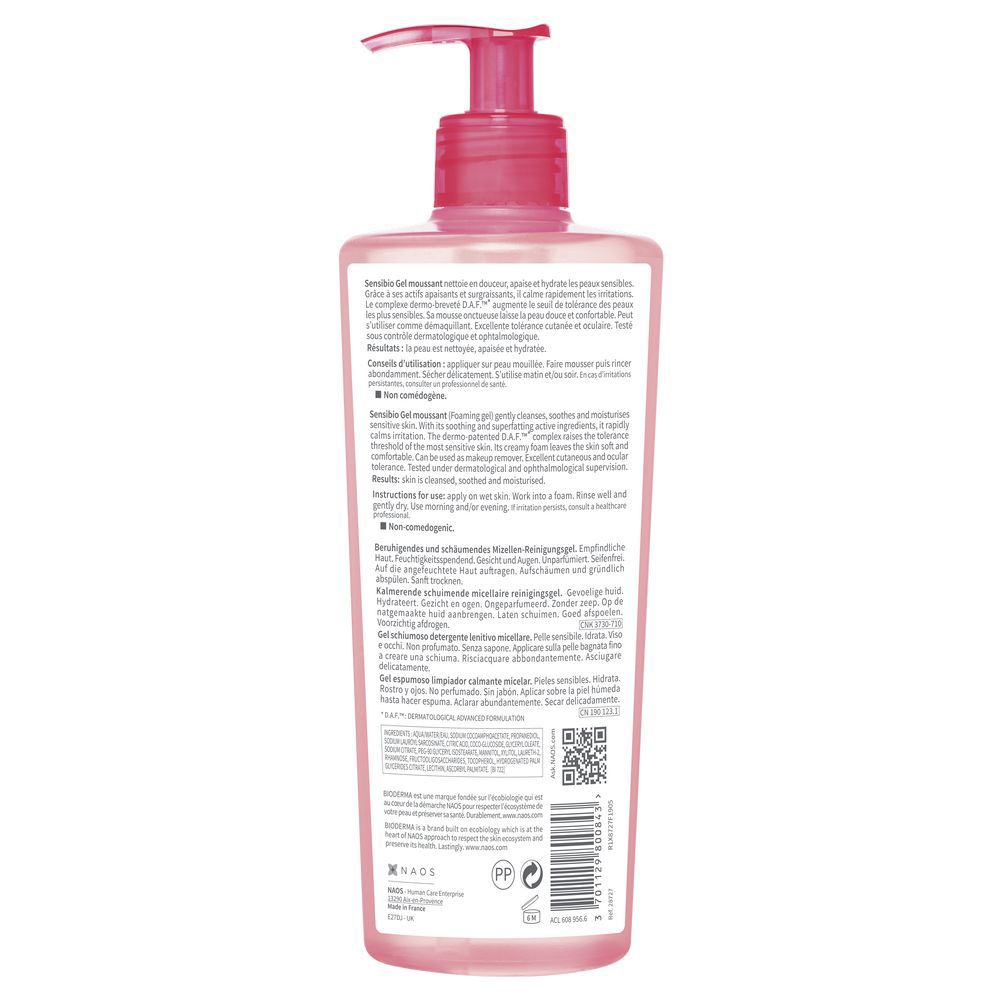 Bioderma - Sensibio Gel Moussant Cleanser For Sensitive Skin 500ml