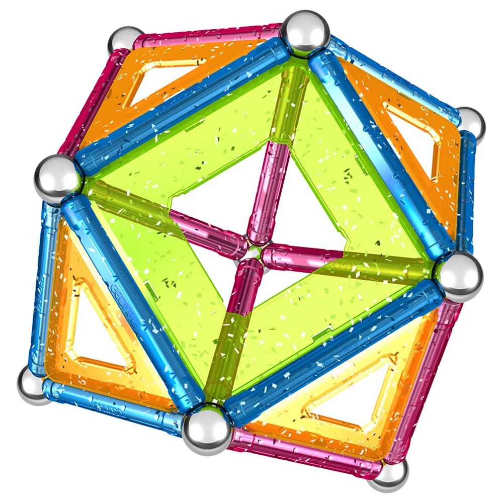 جيوماج - مجموعة التركيب المغناطيسية - ألواح براقة - 44 قطعة