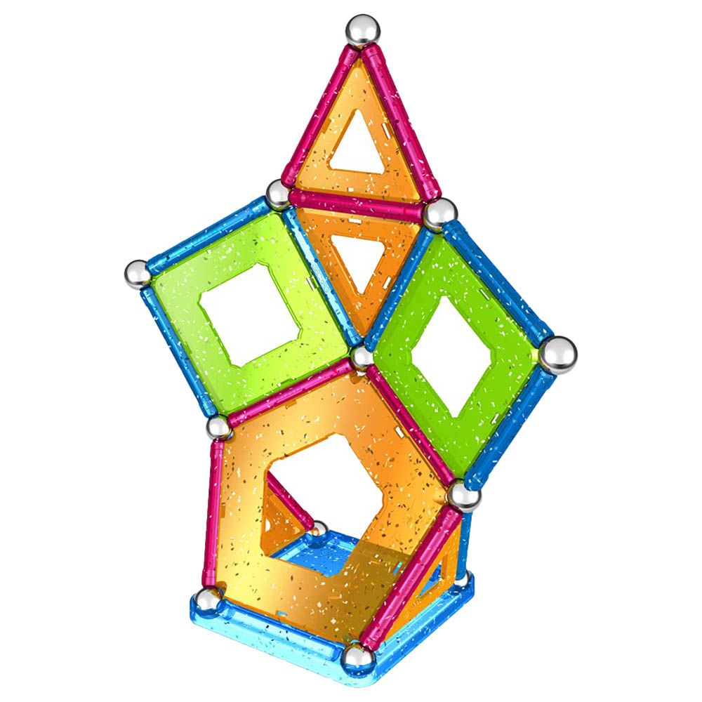 جيوماج - مجموعة التركيب المغناطيسية - ألواح براقة - 44 قطعة