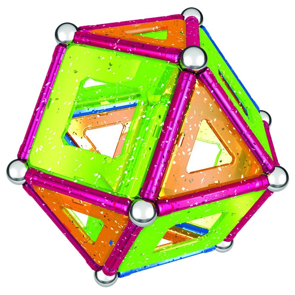 جيوماج - مجموعة التركيب المغناطيسية - ألواح براقة - 68 قطعة