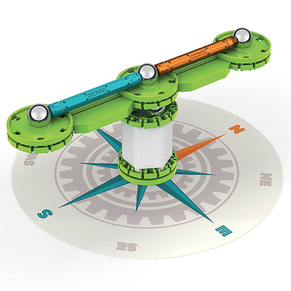 جيوماج - المكيانيكية والحركة - بوصلة للتركيب - 35 قطعة