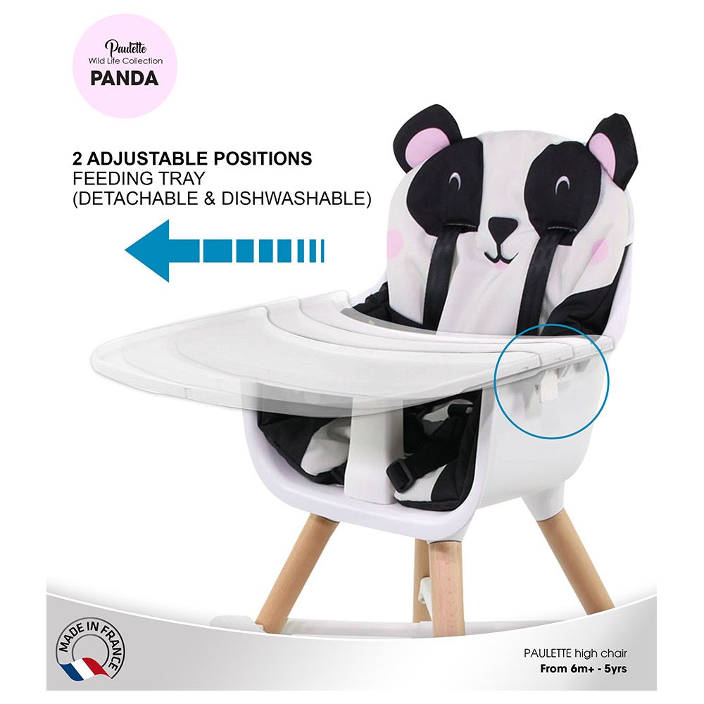 NANIA - Paulette 2In1 Highchair W/ Cushion - Panda