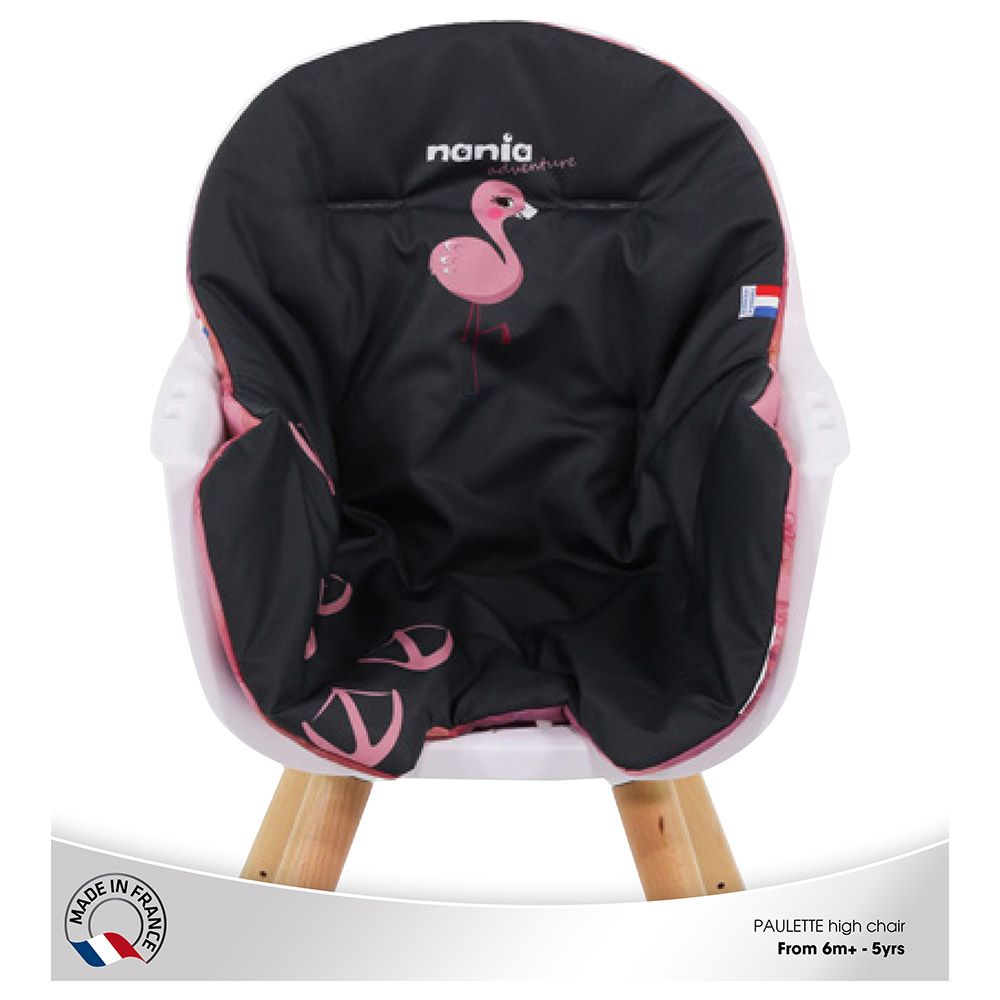 NANIA - Paulette 2In1 Highchair W/ Reversible Cushion - Flamingo