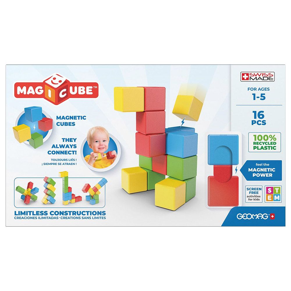 Geomag - Magicube Fullcolor Recycled Try Me 16pcs