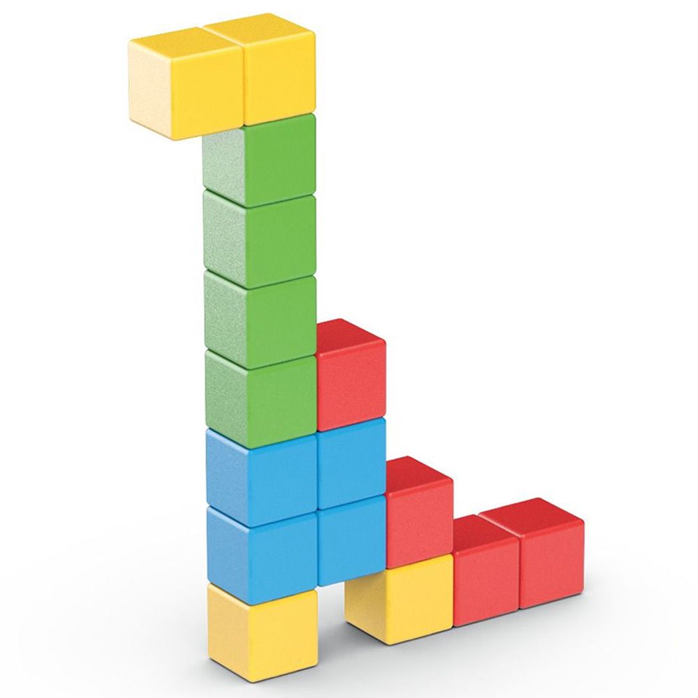 جيوماج - مكعبات التركيب ماجيكيوب - لون كامل - 16 قطعة