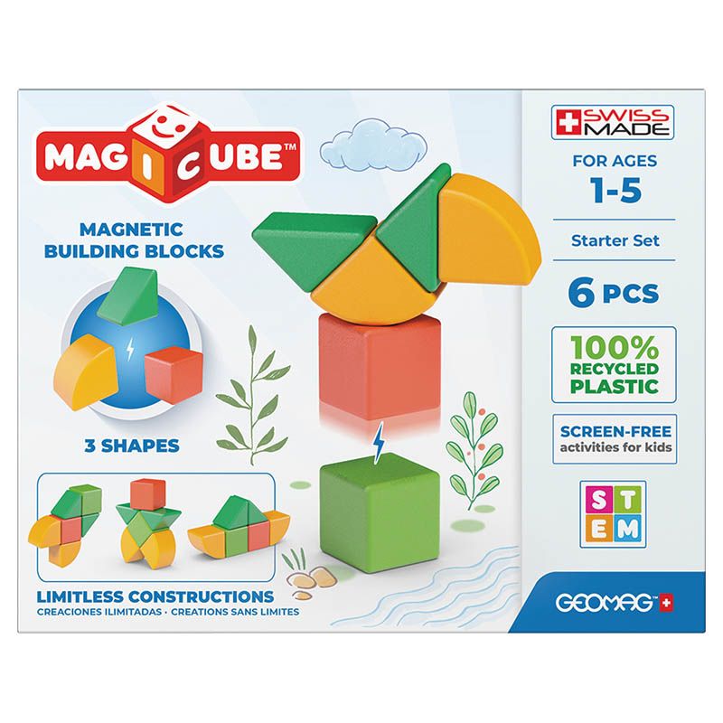 Geomag - Magicube 3 Shapes Recycled Starter Set 6pcs