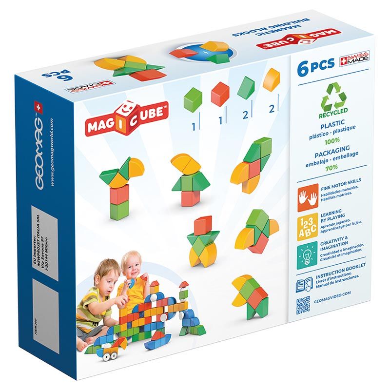 Geomag - Magicube 3 Shapes Recycled Starter Set 6pcs