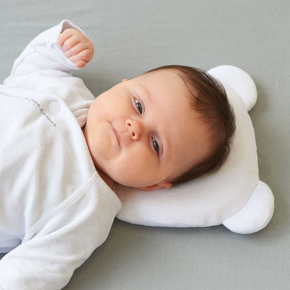 Candide - P'tit Panda Memory Foam Baby Pillow - White