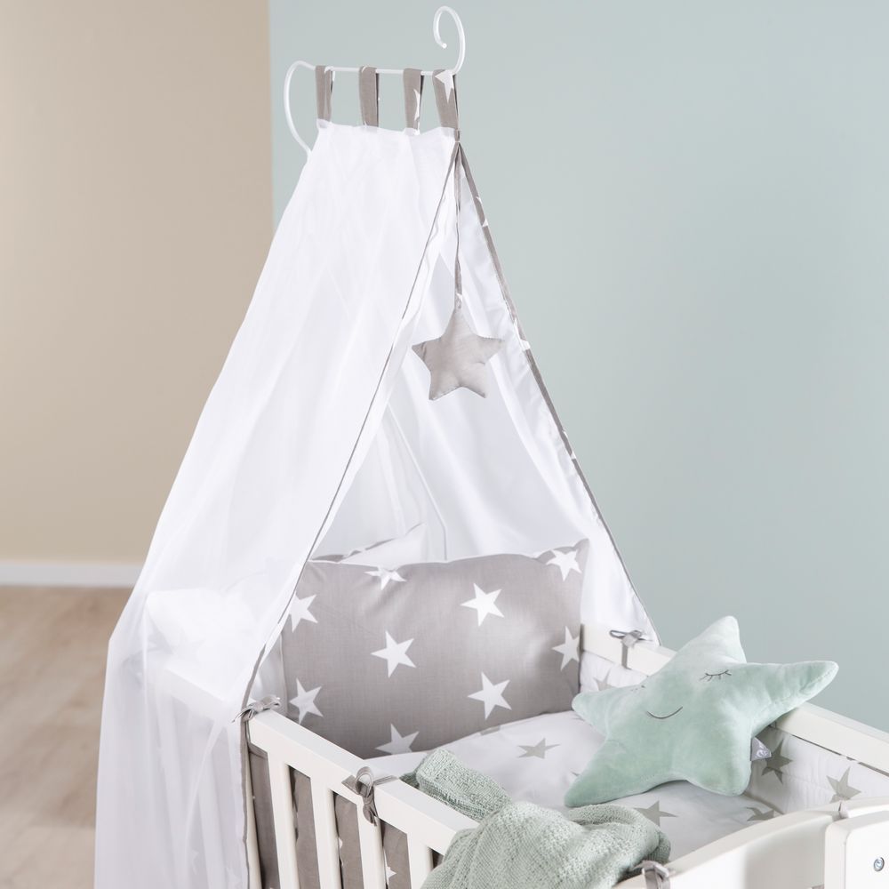 Roba - Wooden Cradle 40 x 90 cm W/ Bedding Set And Accessories