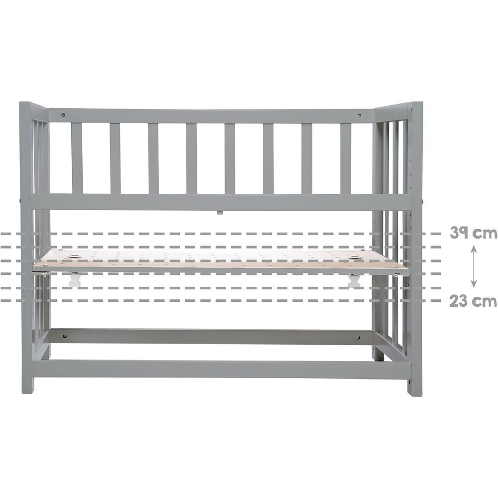 Roba - 4-In-1 Convertible Bedside Crib 45 x 90 cm W/ Bedding Set & Accessories