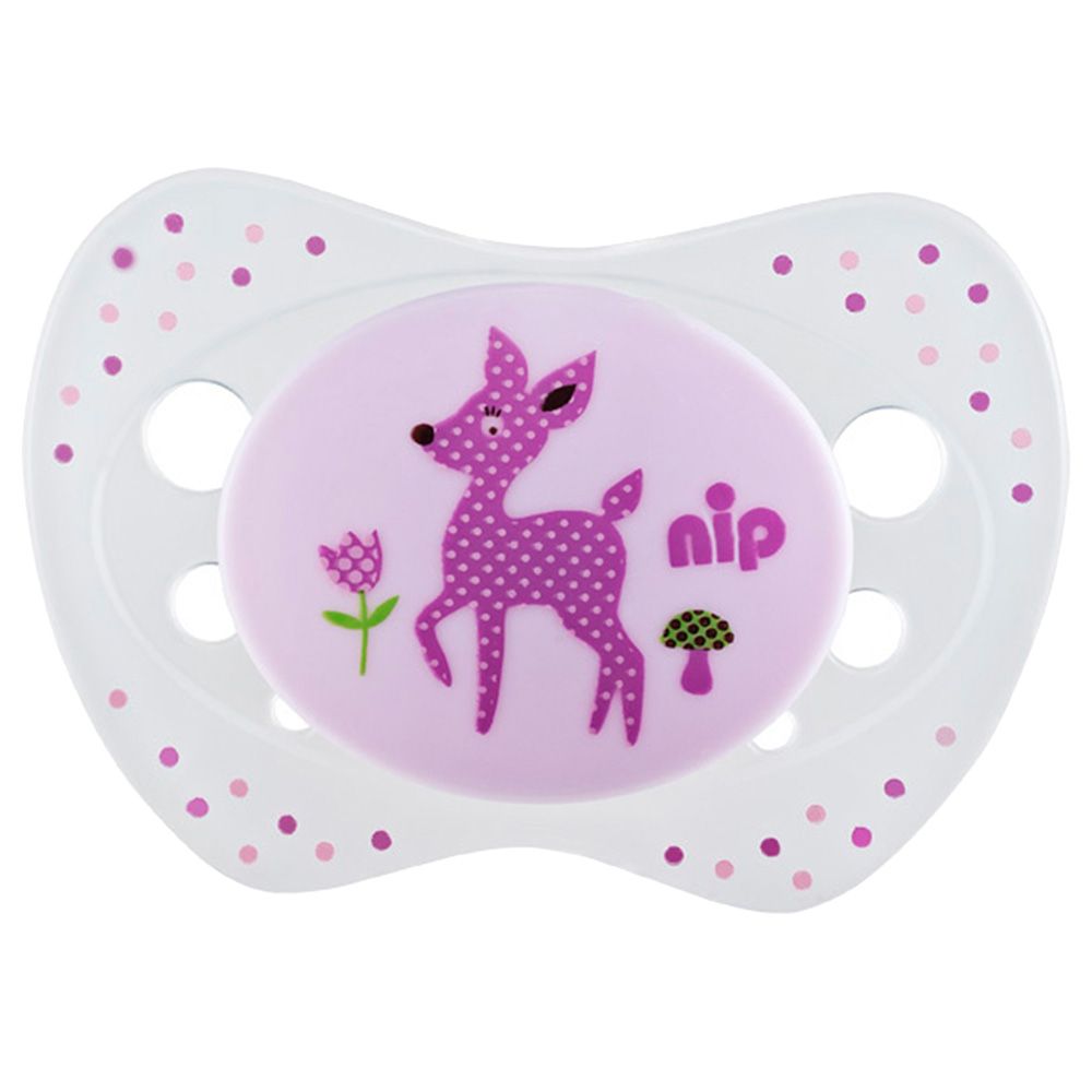 Nip - Life Soothers 0-6m Pack of 2 - Pink Deer & Heartflower